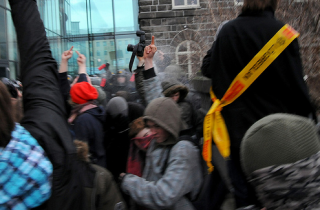 Protesters get peppersprayed 
