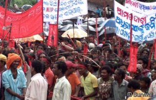 A 3,000 peoples protest against Vedanta 