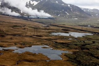 The Run-of Water Lagoons at Hellisheiði (Photo: Ómar Ragnarsson)