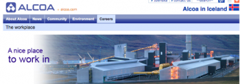 'a nice place to work in': image from Alcoa Fjarðaál website.