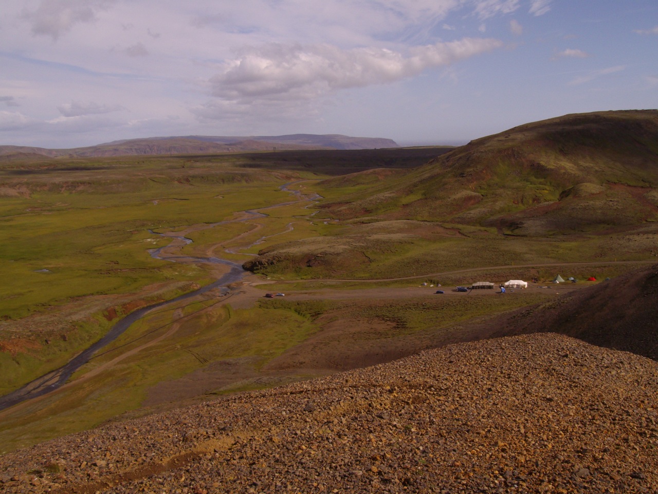 View of the Hellisheidi Camp
