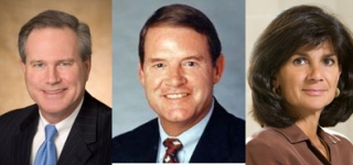 From left to right: Arthur D. Collins, Michael G. Morris, Patricia F. Russo