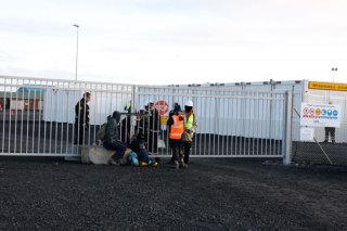 Locked on to the gate of Helguvík