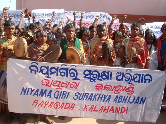 Adivasi protest vs. bauxite mining