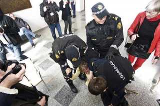 Arrest in the court during RVK9 court hearing in May 2010