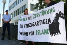 Demonstration outside Glencore’s Switzerland headquarters.