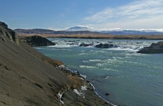 Urriðafoss Waterfall in Þjórsá