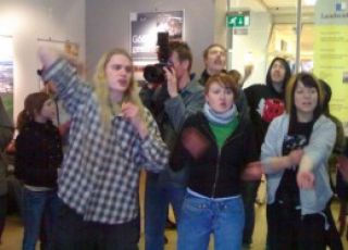 Protest in Landsvirkjun offices.jpg